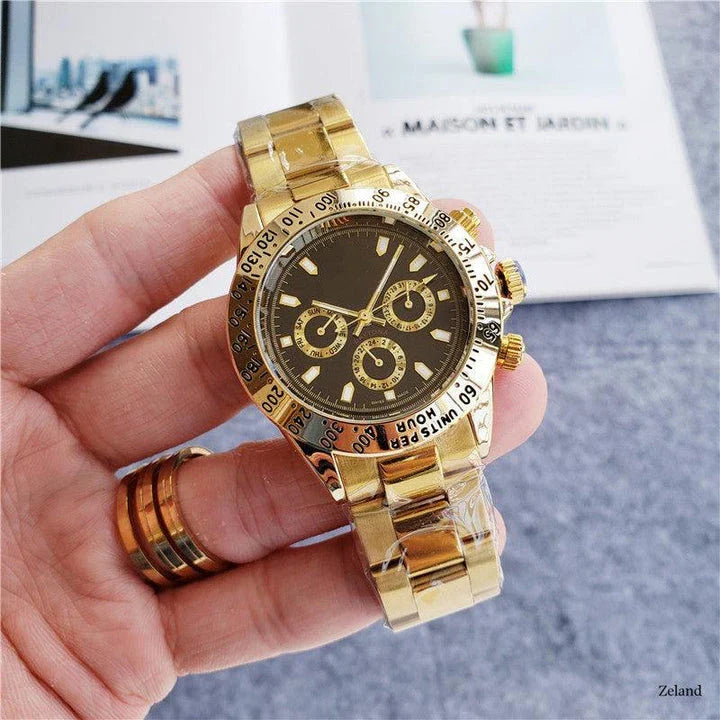 6-pin Automatic Mechanical Watch with calendar display and 24-hour indication, crafted with premium materials for enduring style and performance.