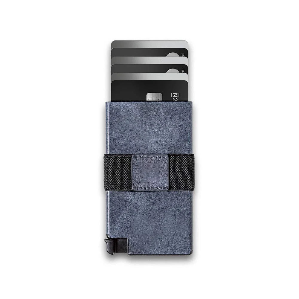 Trendha Men's Anti-theft Brush With Card Holder Top Layer Genuine Leather - Available in Coffee, Navy Blue, Black, and Burgundy
