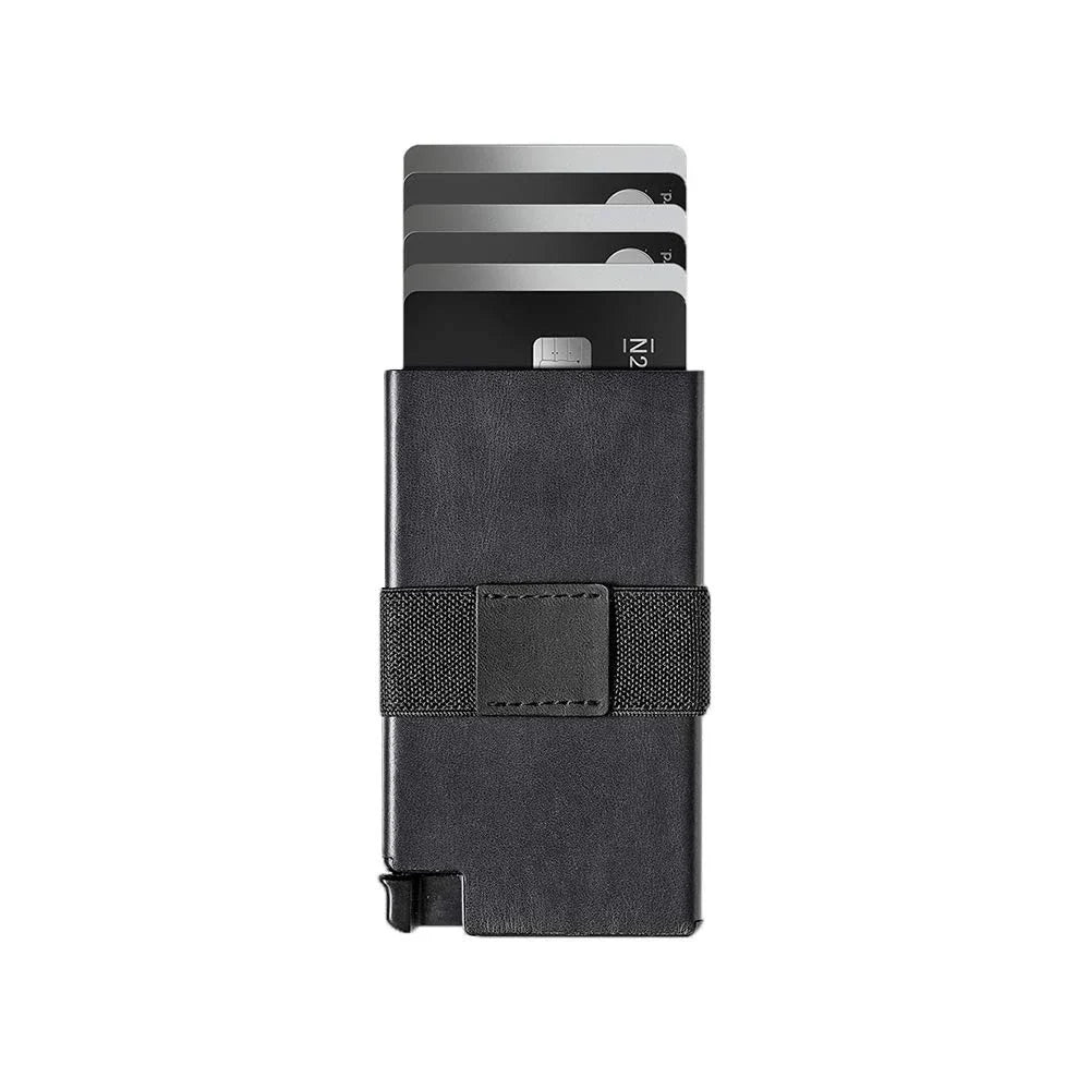 Trendha Men's Anti-theft Brush With Card Holder Top Layer Genuine Leather - Available in Coffee, Navy Blue, Black, and Burgundy