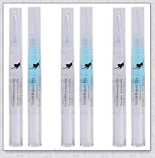A pet dental care product designed to repair and prevent dental disease in pets, featuring a plant-based formula and a soft-bristle brush.