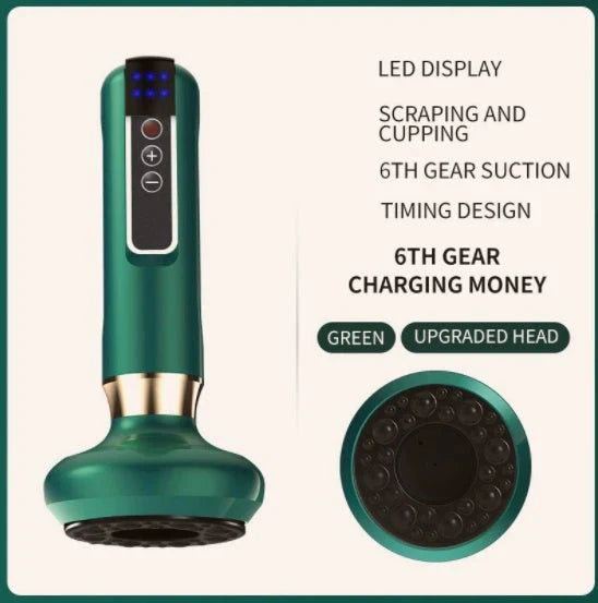 Electric Massage Body Cupping Set with 12 Adjustable Suction Levels, Infrared Heating, and One-Touch Pressure Relief for Relaxation, Slimming, and Anti-Cellulite Benefits