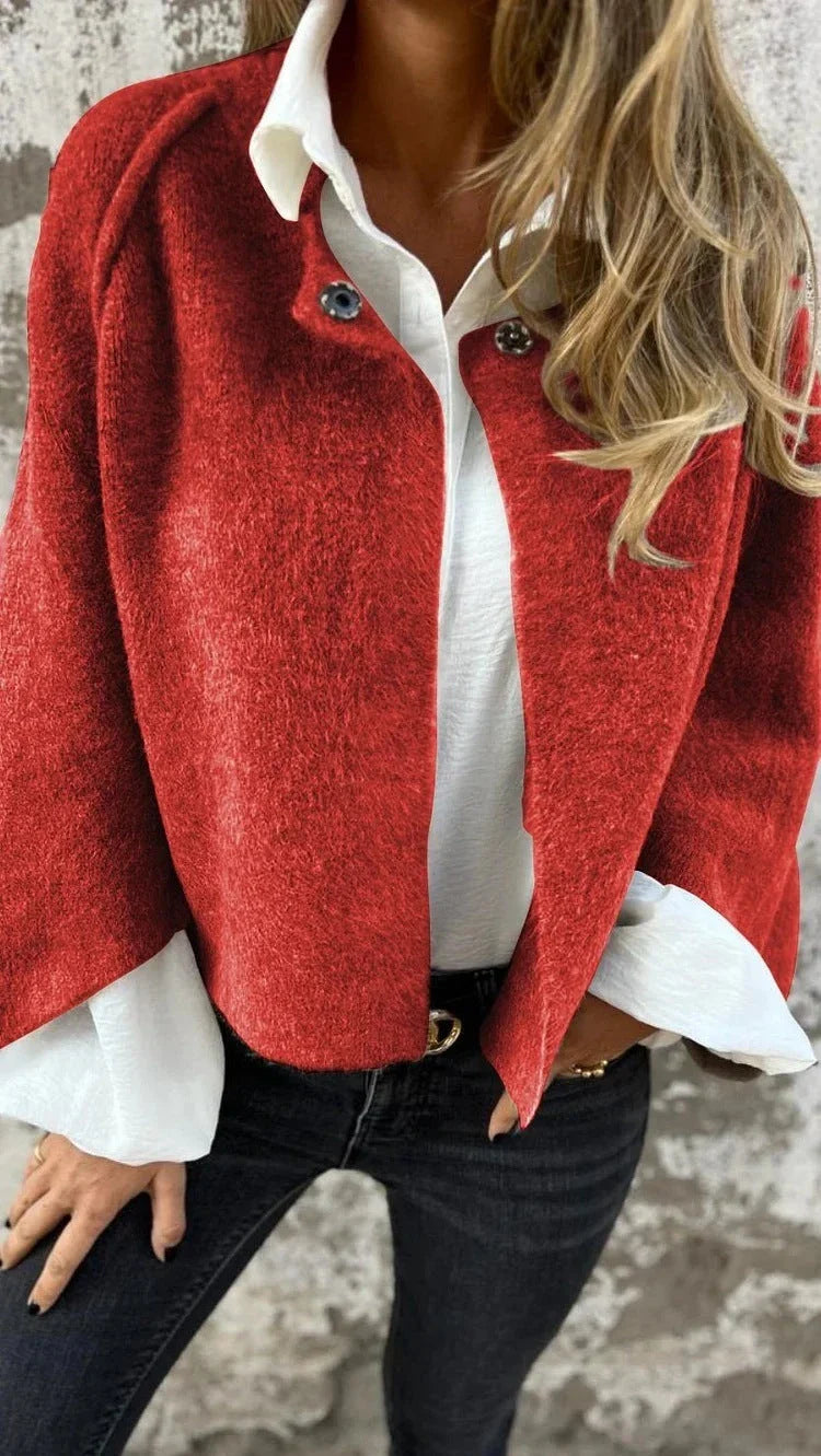 Premium batwing sleeve cardigan in a range of autumnal colours