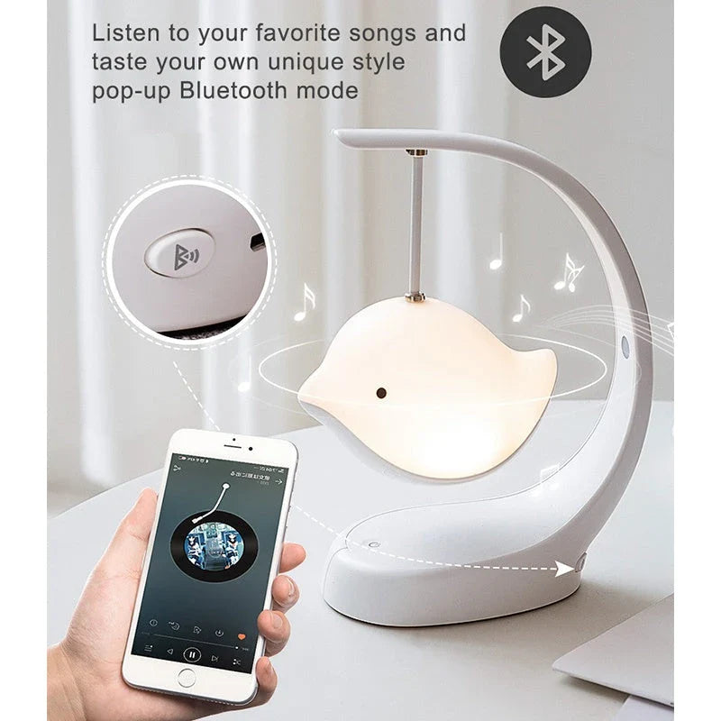Multifunctional soft glow lamp with adjustable brightness and color settings, designed for soothing baby sleep and stylish home decor