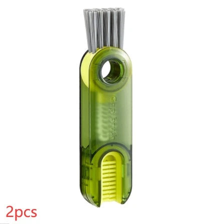 Premium 3-in-1 Cleaning Brush Set with Spiral Brush, Bevel Corner Brush, and Sponge for Cleaning Bottles, Cups, Straws, and More