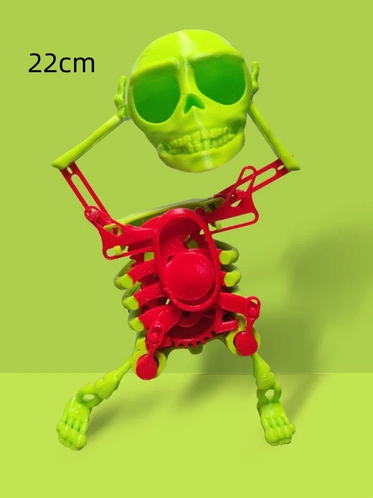 Customizable 3D Skull Desktop Toy with Gravity-Defying Design, Available in White, Pink and White, Red and Green, and Purple and White Color Options
