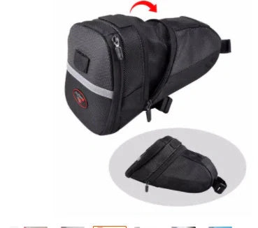 Durable mountain bike tail bag with cushion for comfortable and secure cycling adventures