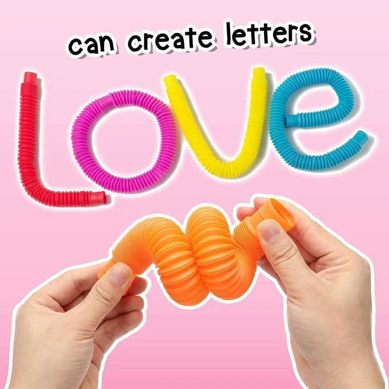 Vibrant, coiled plastic toy for creative, sensory-stimulating playtime