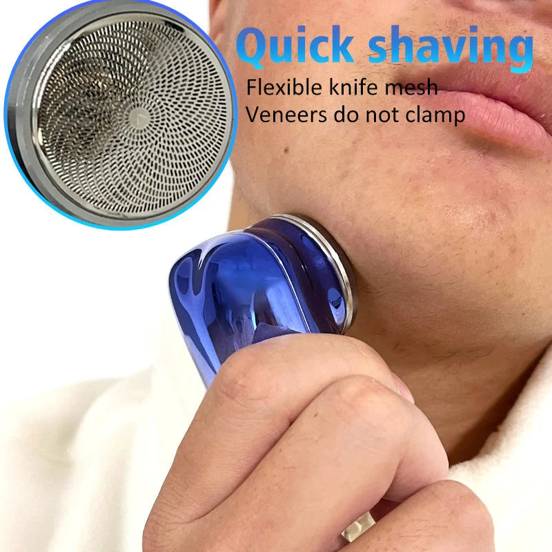 Compact, cordless electric razor with premium aluminium body and powerful 6,600 rpm motor for a smooth, painless shave
