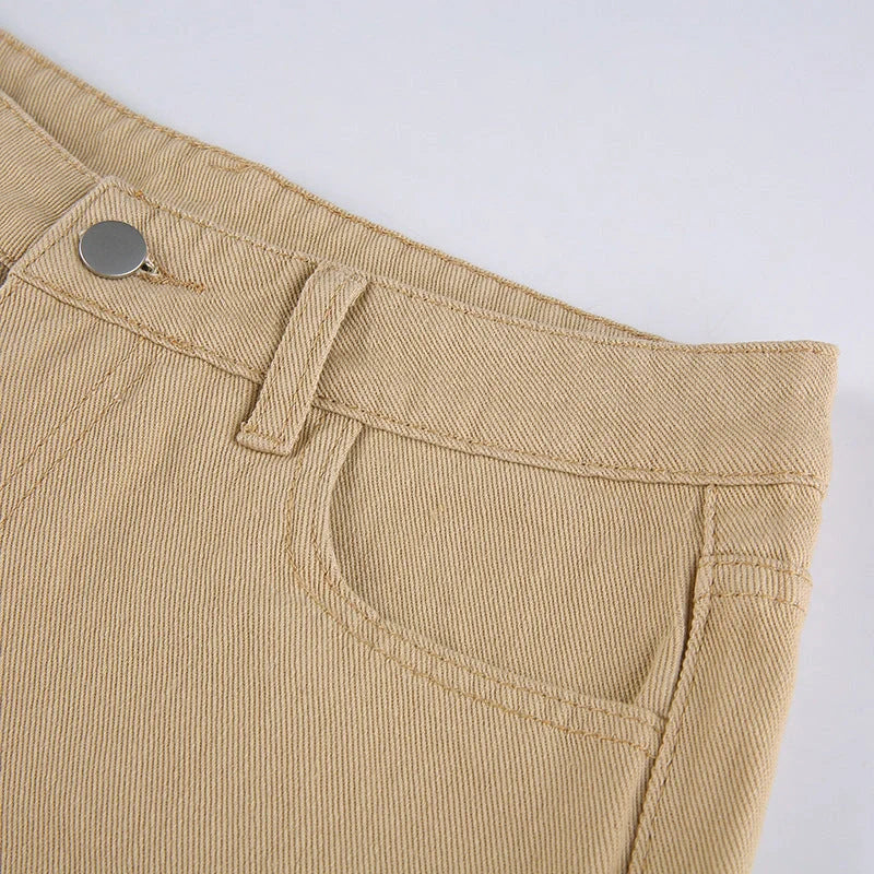 Spice Girls inspired high waist bell bottom jeans in black, brown, and white