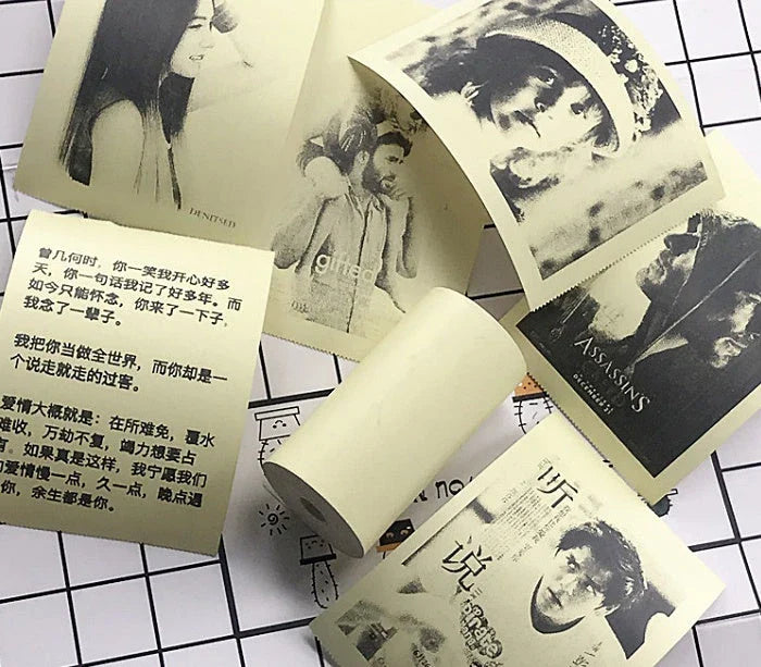 Compact Bluetooth thermal printer for instant photo printing, with wireless connectivity and customizable templates