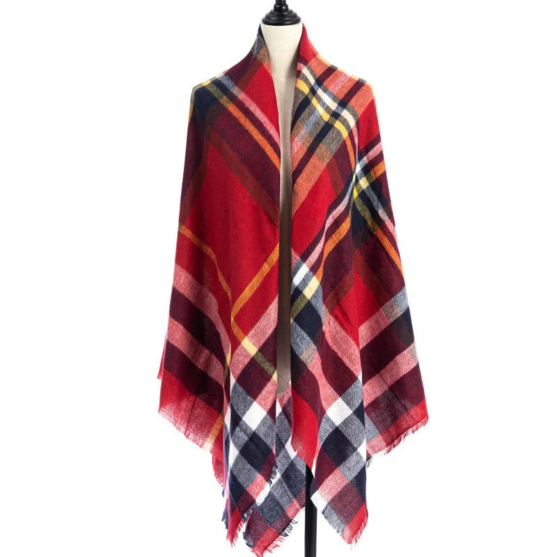 Luxury plus-sized double-sided cashmere-like scarf shawl in various colours