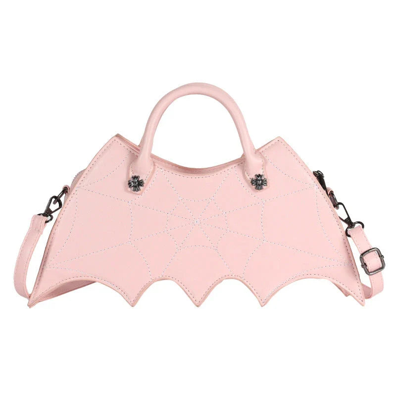 A stylish Halloween shoulder bag with a captivating spider web design, made of durable PU leather and offering ample storage space.