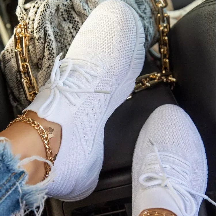 Women's thick bottom solid colour dad sneakers in various sizes and colours