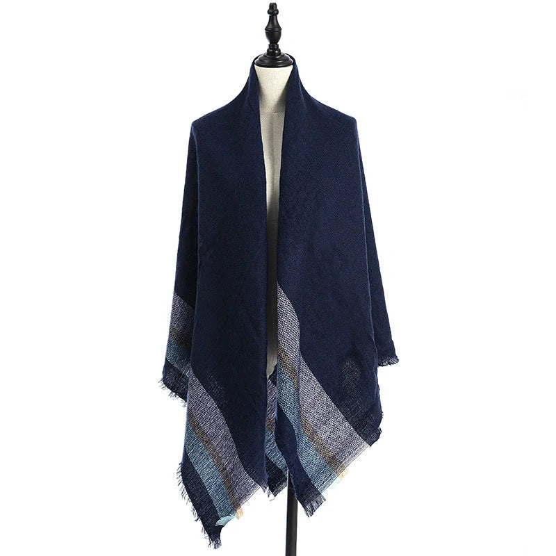 Luxury plus-sized double-sided cashmere-like scarf shawl in various colours