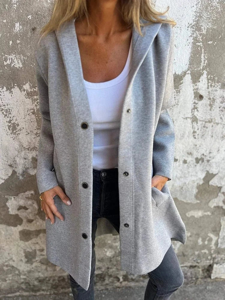 Cozy hooded cardigan jacket in various colors, featuring a relaxed fit and soft, premium polyester fabric for maximum comfort and style.