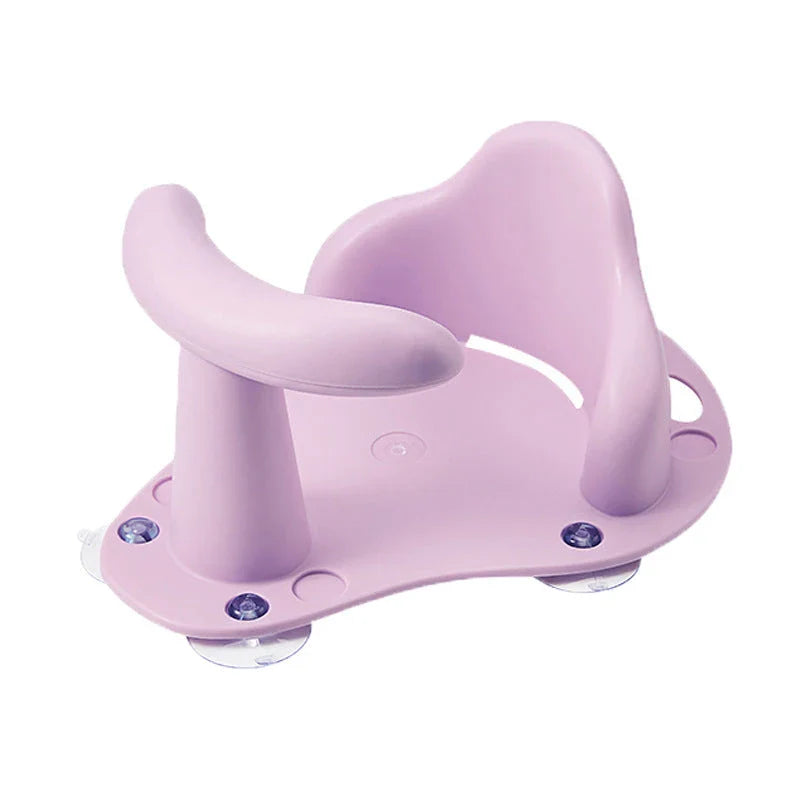 Slip-resistant baby bath chair with suction cups for safe and secure bathing