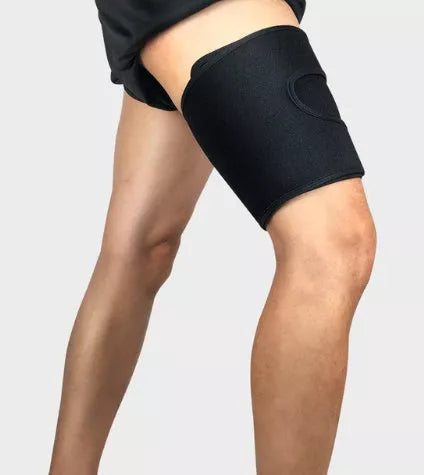 Kewlioo Neoprene Sauna Thigh Trimmer in black, yellow, red, and blue with adjustable side codes