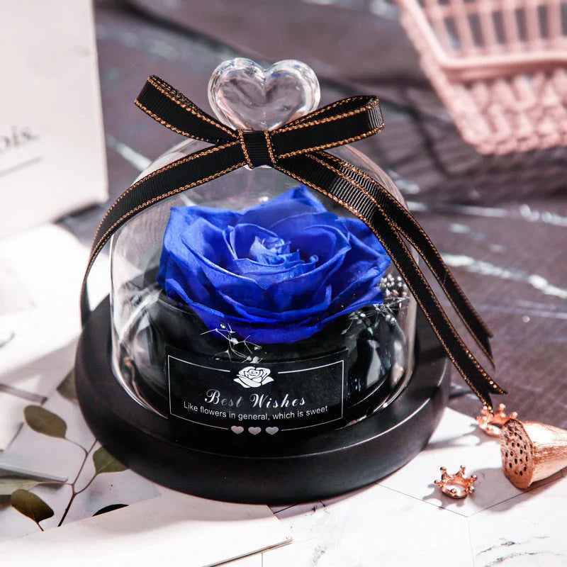 Enchanting Eternal Rose Flower Decor with Mesmerizing LED Lighting