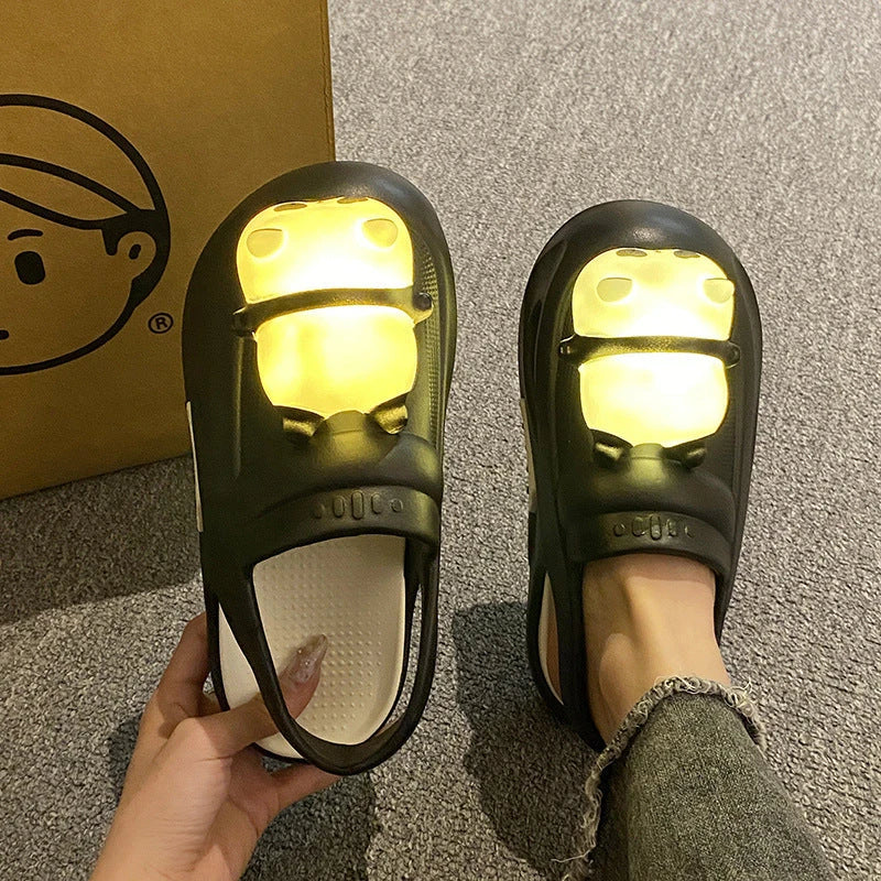 Cute panda-themed summer sandals with lamps, available in multiple colors and sizes for a comfortable, stylish, and fun summer look