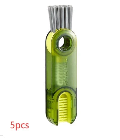 Premium 3-in-1 Cleaning Brush Set with Spiral Brush, Bevel Corner Brush, and Sponge for Cleaning Bottles, Cups, Straws, and More