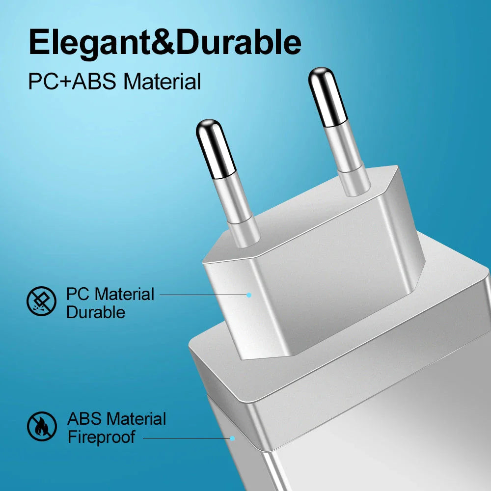Powerful 4-Port USB Wall Charger with Quick Charge 3.0 for Phones and Tablets