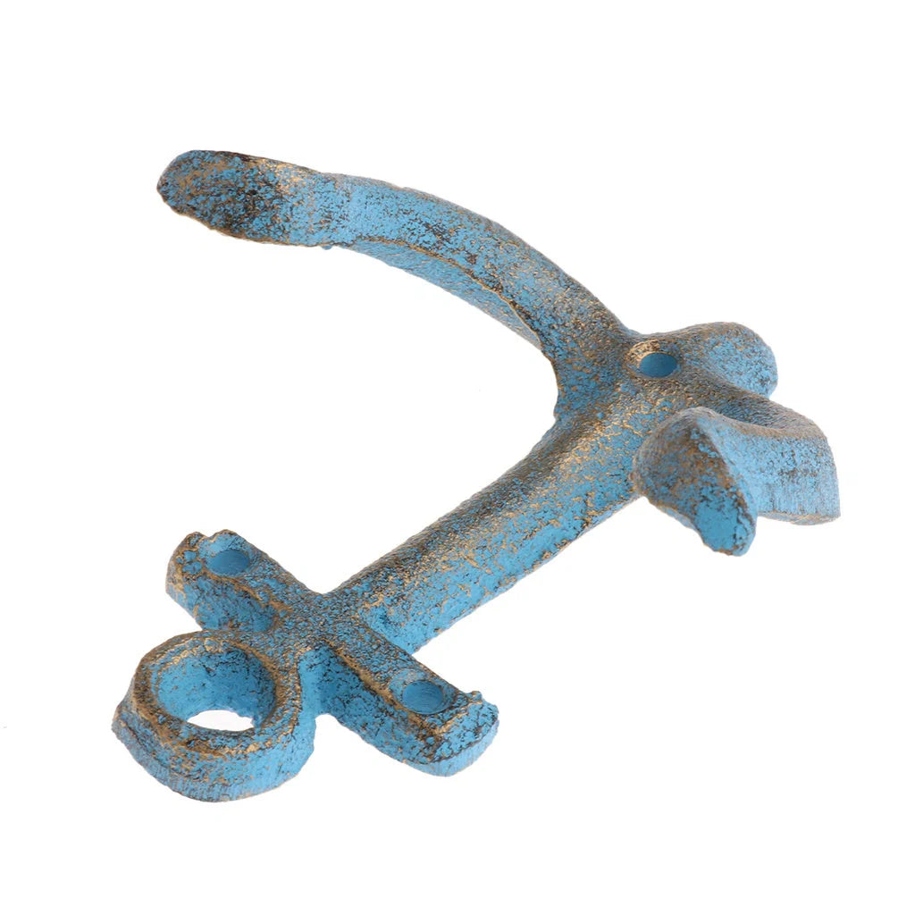 Industrial wrought iron wall hooks for coats and hats in various colours