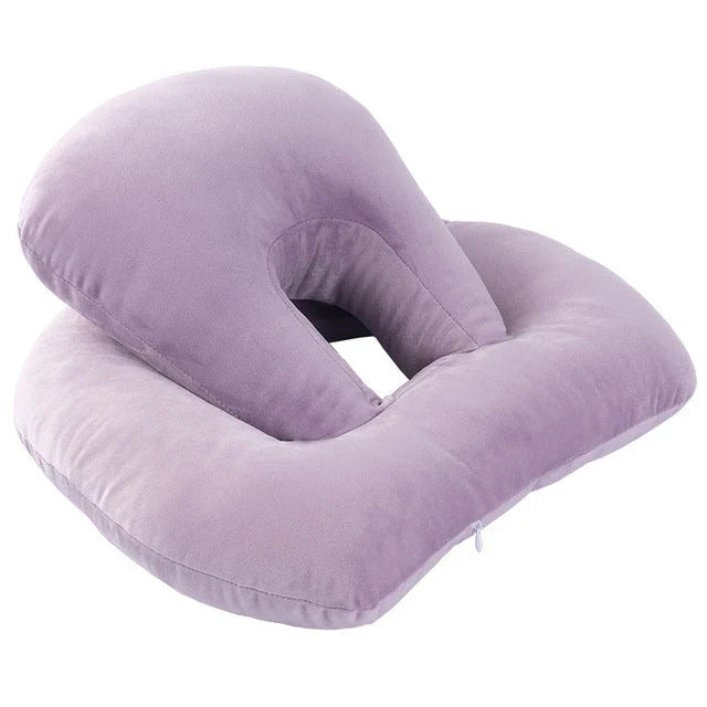 Comfortable U-Shaped Desk Neck Pillow with Plush Velvet Exterior and Adjustable Arm Rest Support