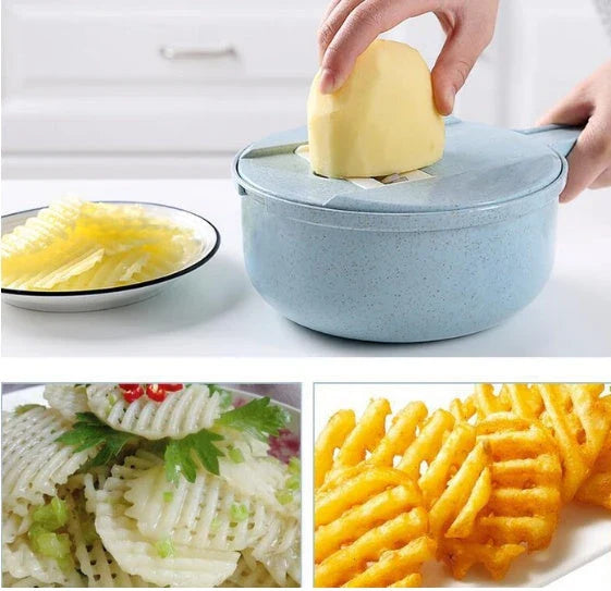Versatile Vegetable Slicer: 8-in-1 Mandoline for Quick and Effortless Food Prep