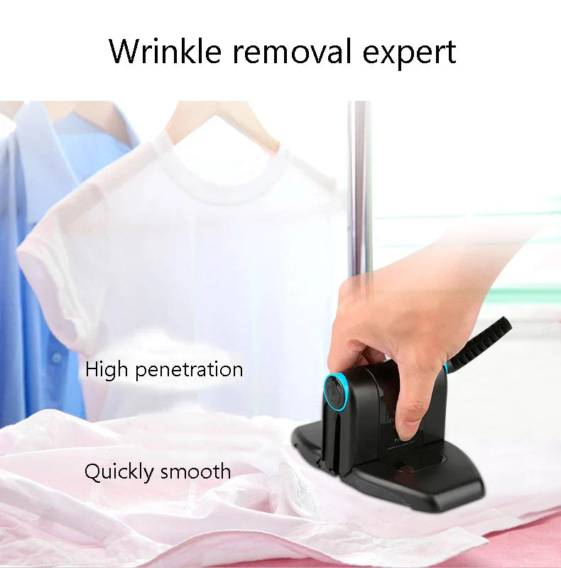 Portable folding steam iron for travel, compact and lightweight design with 6 fabric heat settings