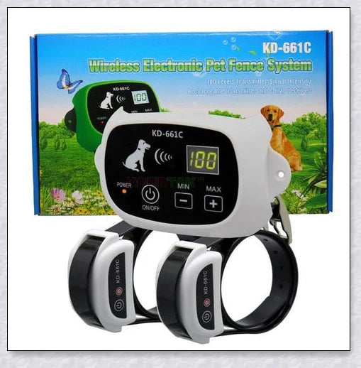 Wireless Electric Dog Fence - Invisible Dog Fence with Shock Collar for safe pet containment and training
