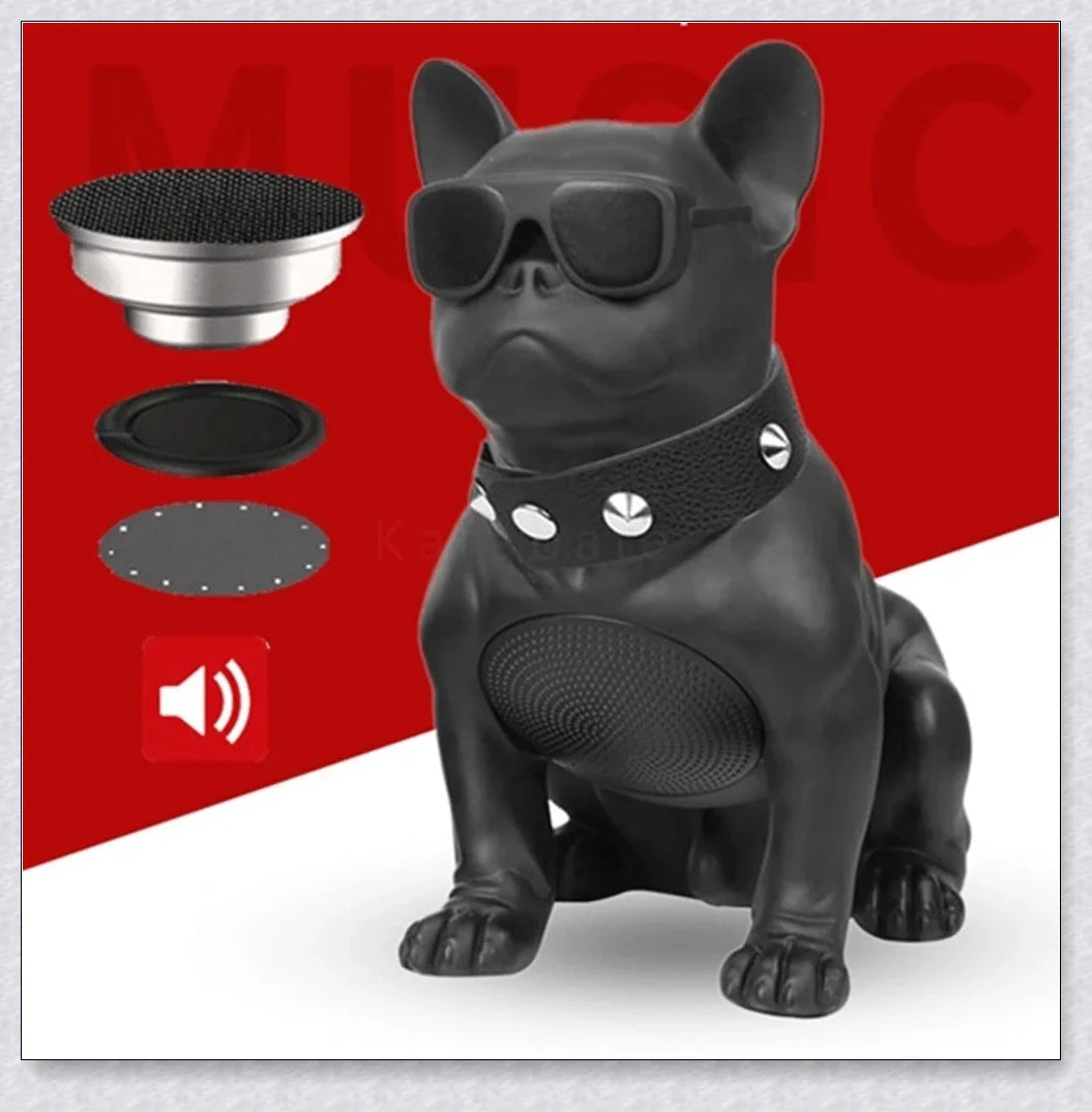 Wireless Bulldog Speaker with Bluetooth connectivity, high-definition sound, and unique French bulldog-inspired design