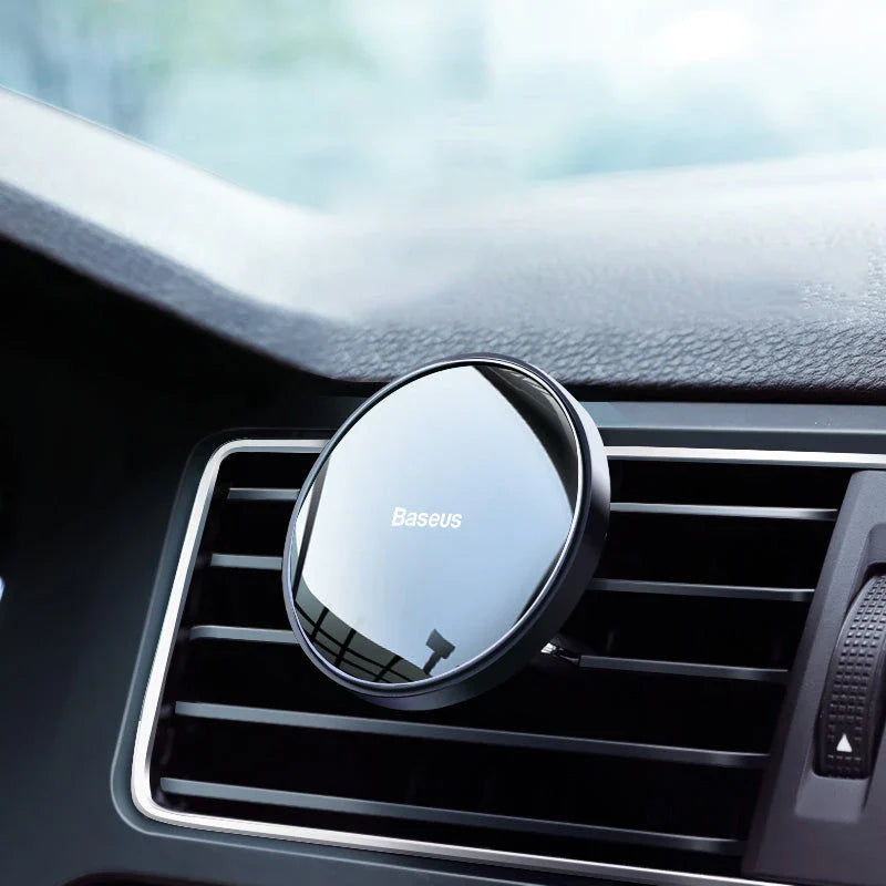 Magnetic car phone holder for iPhone 13, 14, and 15 Pro - secure, hands-free mounting for your device