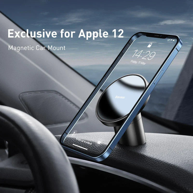 Magnetic car phone holder for iPhone 13, 14, and 15 Pro - secure, hands-free mounting for your device