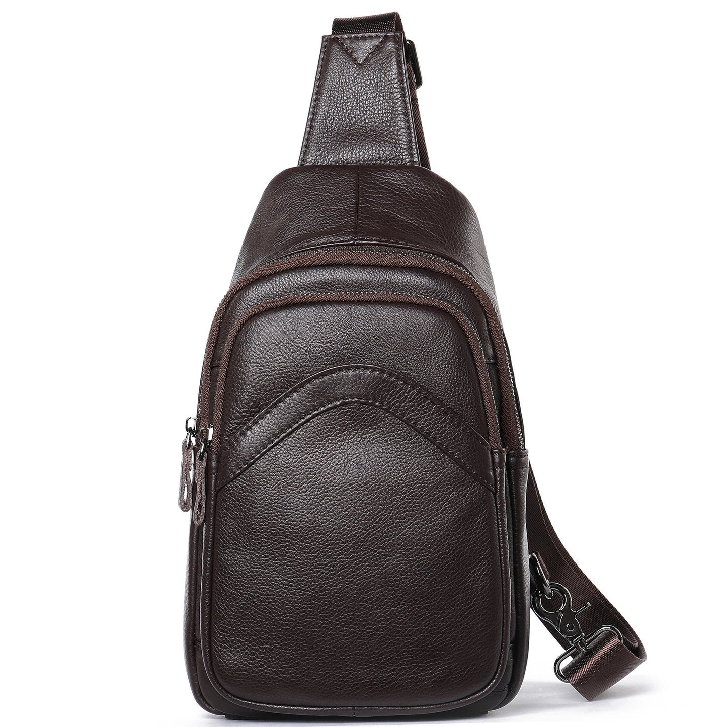 Durable leather messenger bag with adjustable shoulder strap and spacious main compartment for secure storage and organisation