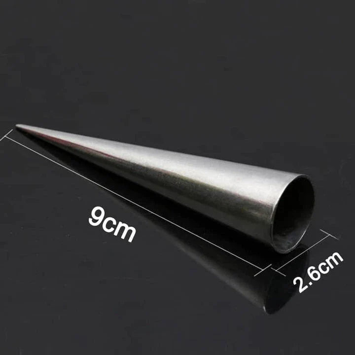 Set of 5 stainless steel croissant baking tubes for making flaky, buttery pastries at home
