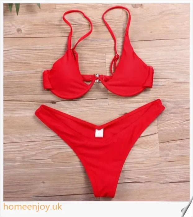 Vibrant multi-coloured bikini swimsuit with open back design and tight, high-elasticity fit