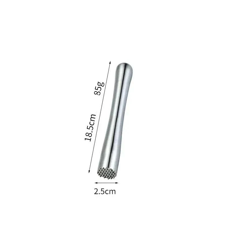 Cocktail Shaker Stick Muddler Drink Pusher - Premium stainless steel bar tool with unique lotus leaf design for creating delicious cocktails at home