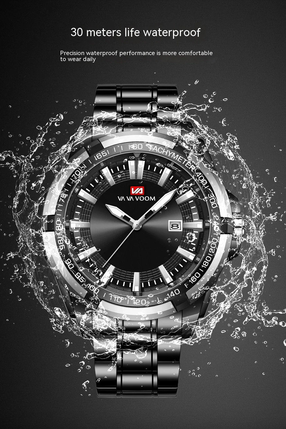 A stylish steel belt watch with a luminous dial and a durable chain, embodying British elegance and quality