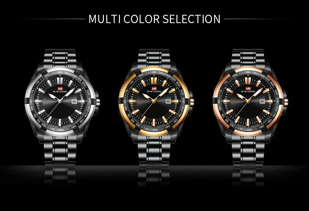 A stylish steel belt watch with a luminous dial and a durable chain, embodying British elegance and quality