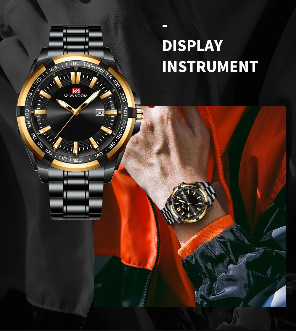 A stylish steel belt watch with a luminous dial and a durable chain, embodying British elegance and quality