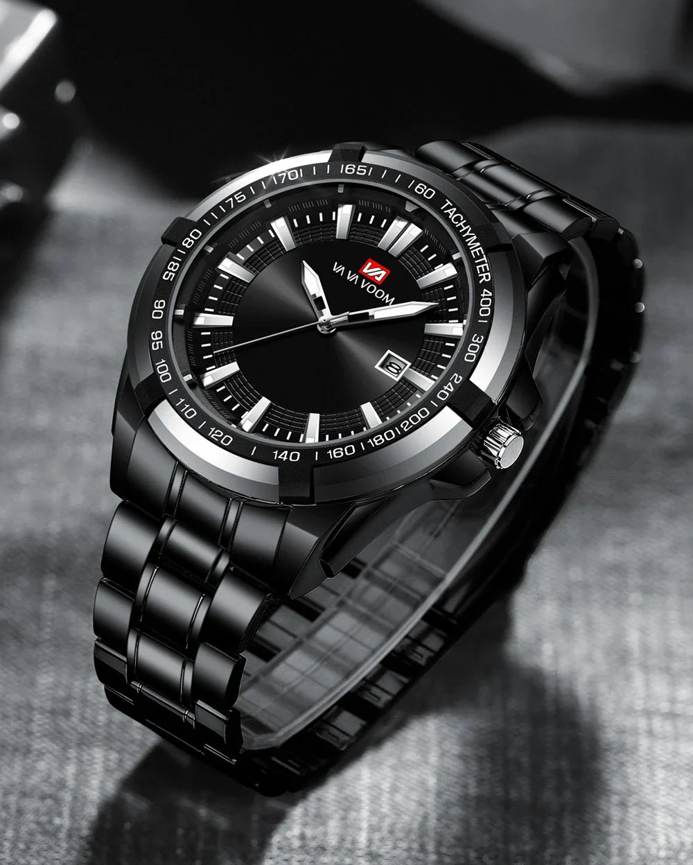 A stylish steel belt watch with a luminous dial and a durable chain, embodying British elegance and quality