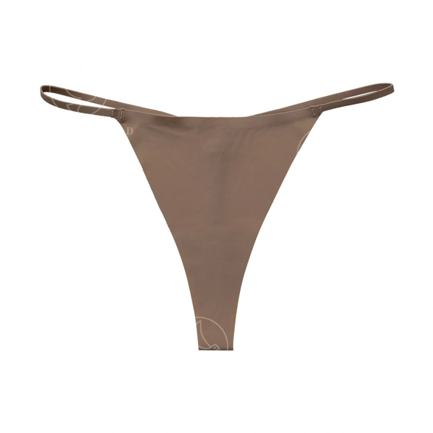 A set of seamless stretch hipster briefs in assorted neutral tones, featuring a low-rise waistline and t-back design for a smooth, flattering look.