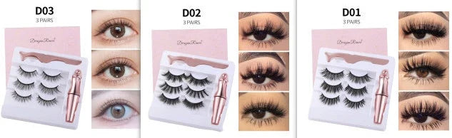 Magnetic Lash and Eyeliner Set with Premium Faux Mink Lashes, Magnetic Eyeliner, and Applicator Tools