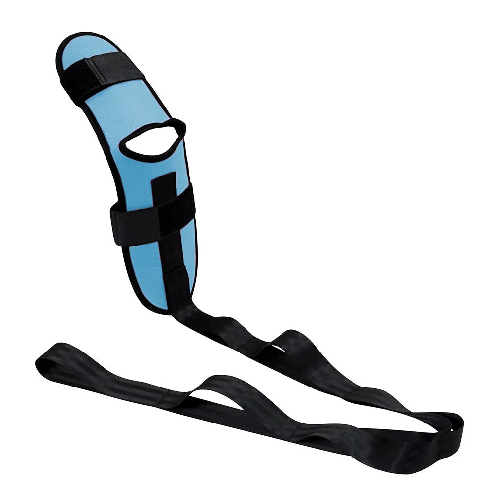 Premium leg and foot stretcher with multi-loop design for personalized stretching and plantar fasciitis relief