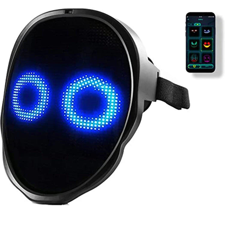 LED-powered face masks with gesture-controlled lighting effects for Halloween, parties, and other celebrations