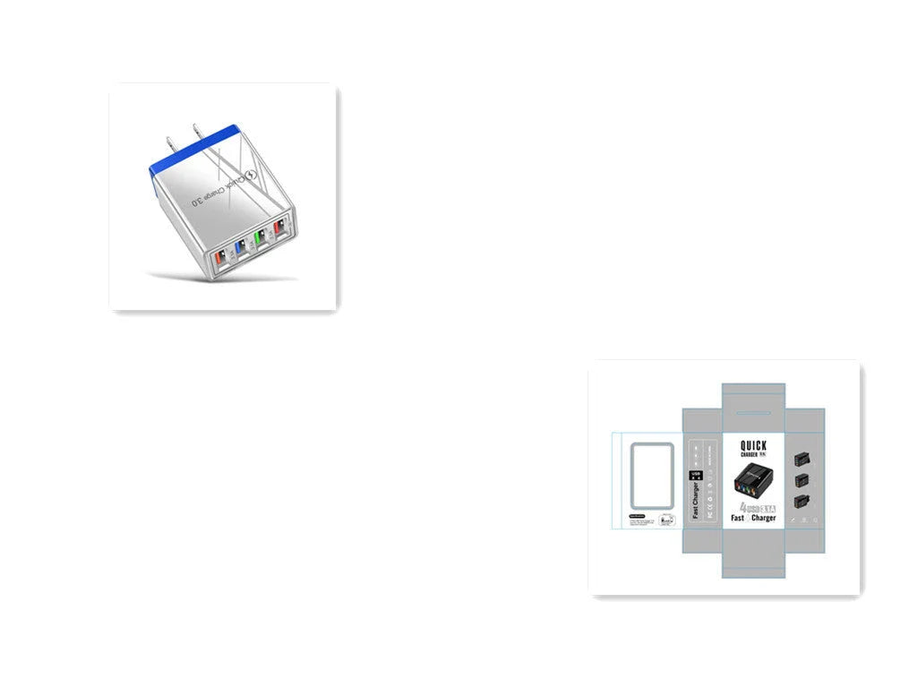Powerful 4-Port USB Wall Charger with Quick Charge 3.0 for Phones and Tablets