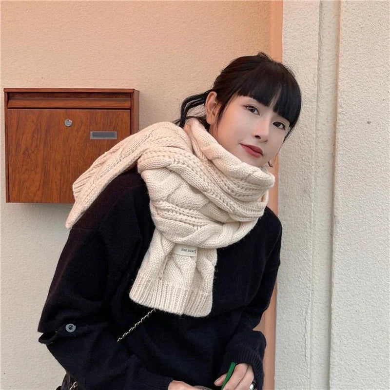 Soft, velvety Apricot Scarf with elegant patterns, perfect for keeping warm during the British winter