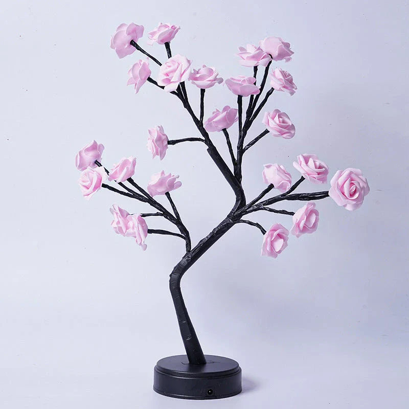 Enchanting 3D rose lamp with various color options, creates romantic ambiance for home decor