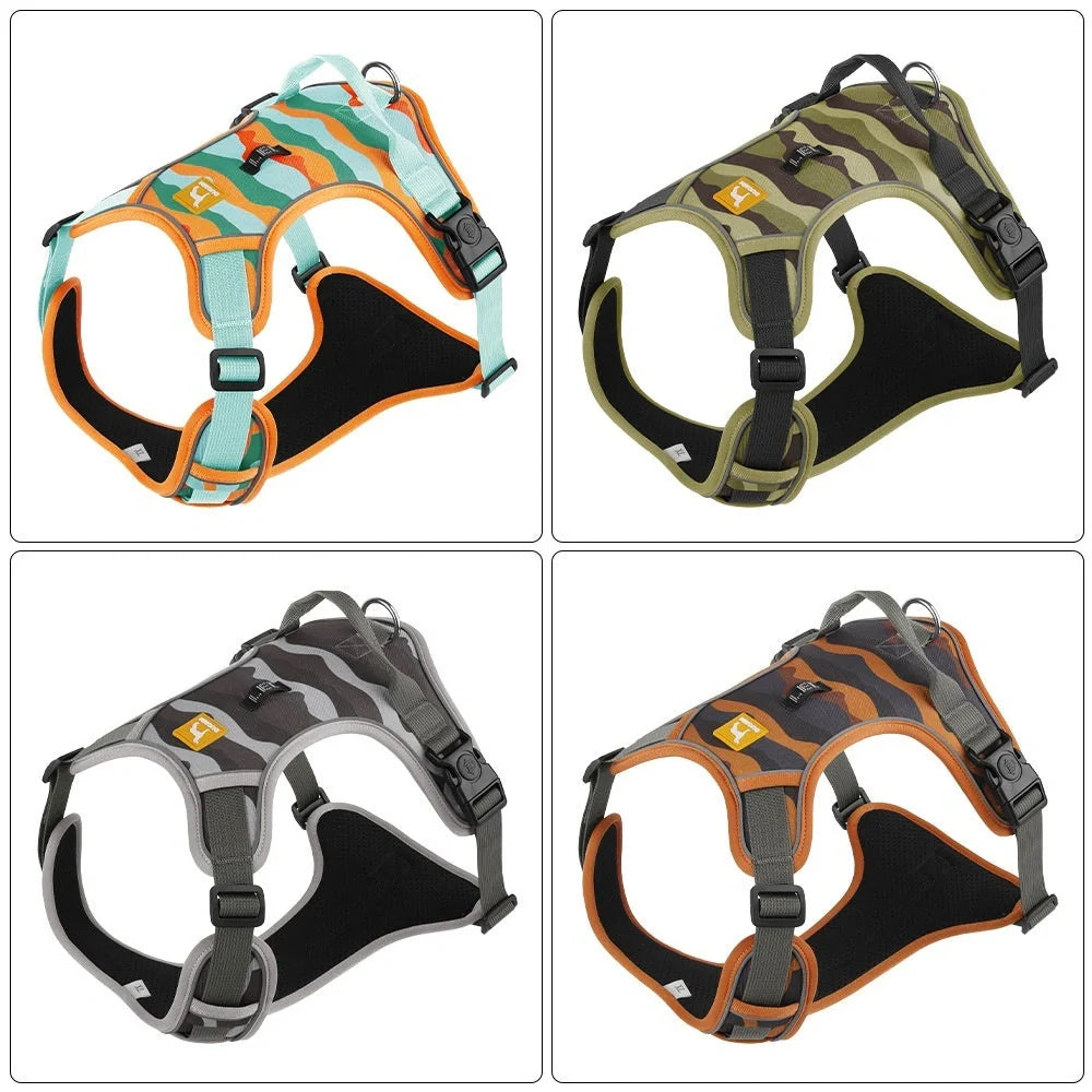 Reflective Dog Commuter Lead with Chest and Back Straps in various colours
