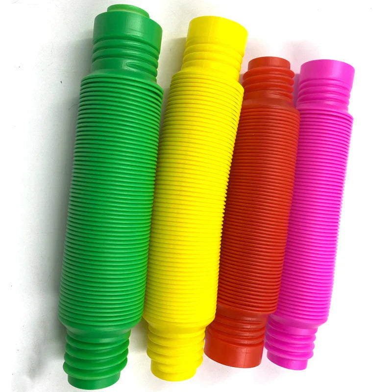 Vibrant, coiled plastic toy for creative, sensory-stimulating playtime